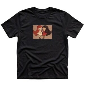 Black Gildan Vintage Friendship Doll Graphic Cotton Tee #unisex #gildan #summer